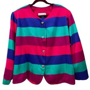 Vintage Women's Plus Size Button Up Sweater Cardigan  Made In USA Size 24WP